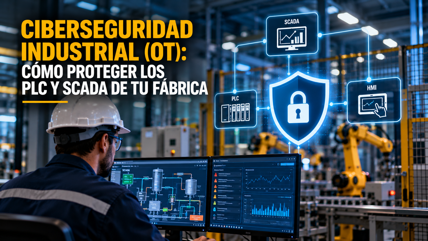 Ciberseguridad industrial (OT): cómo proteger los PLC y SCADA de tu fábrica