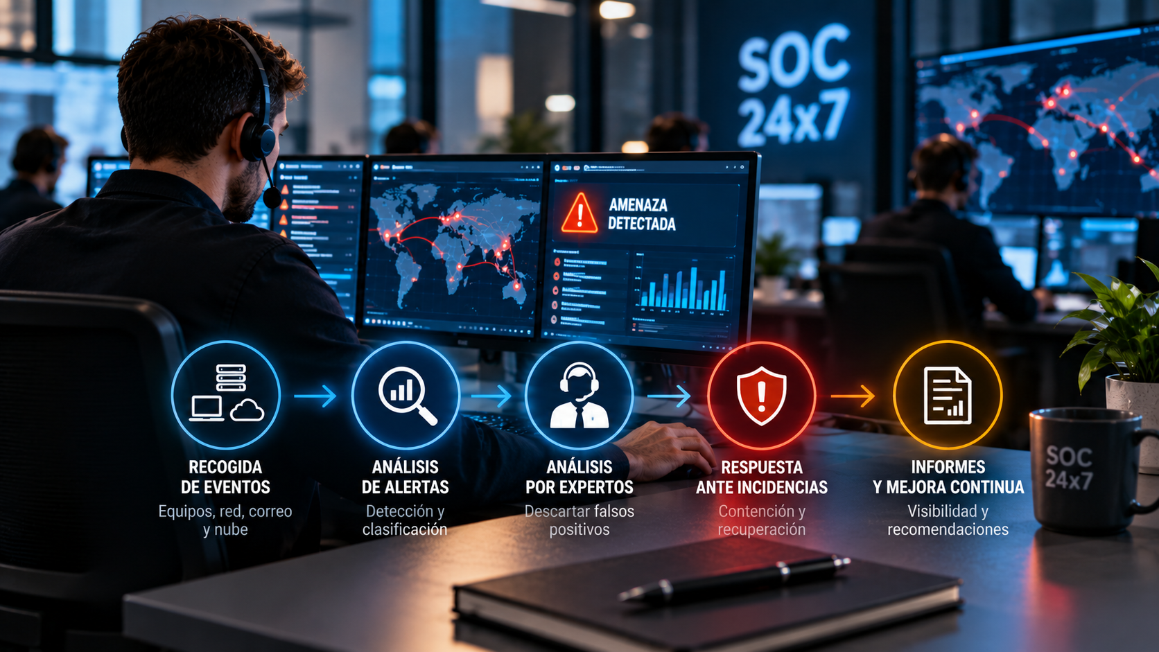 Centro SOC 24x7  Ciberseguridad en Acción